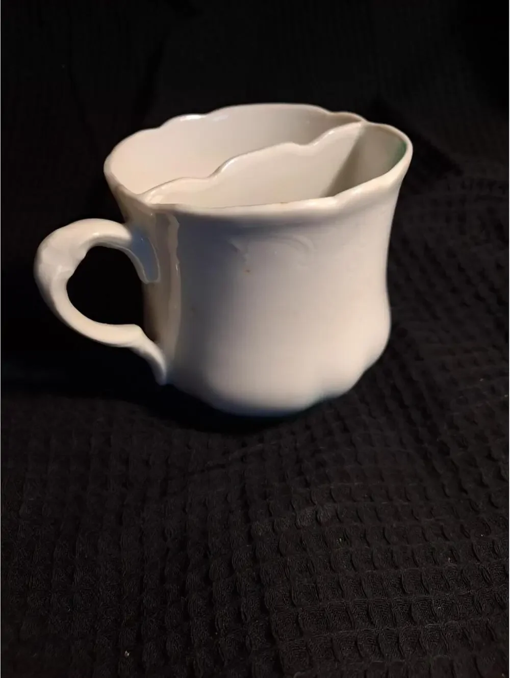 Vintage Mustache Teacup Shaving Cup Mug Mint Green Purple Pink Flowers